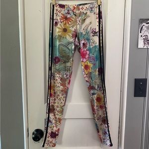 ADIDAS x FARM Confete Rainbow Floral Leggings UK size 8/US 6(S)
